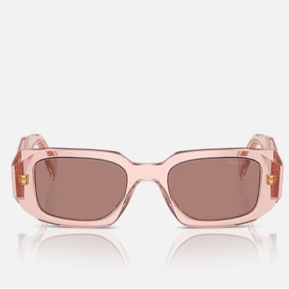 Prada Symbole sunglasses SPR 17W Pink frame Mahoghany lenses - Picture 3 of 13